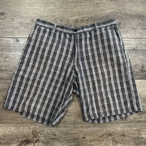 Vintage Y2K Sideout Gray Plaid Shorts Surf Skate - Men’s 36